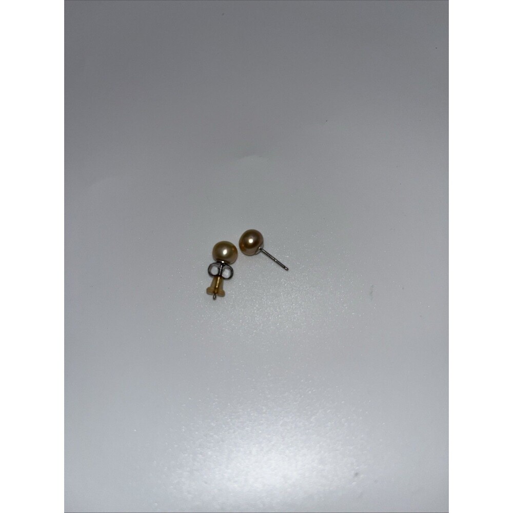 Honora H 925 Silver Gold Cultured Pearl Earrings READ DESCRIPTION